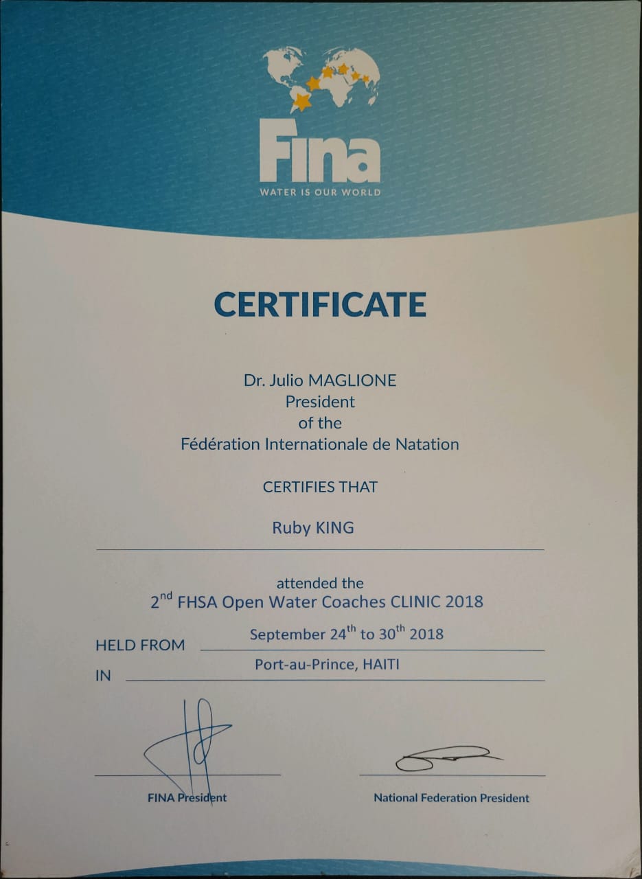 Ruby — Clinique pour entraîneurs en eau libre