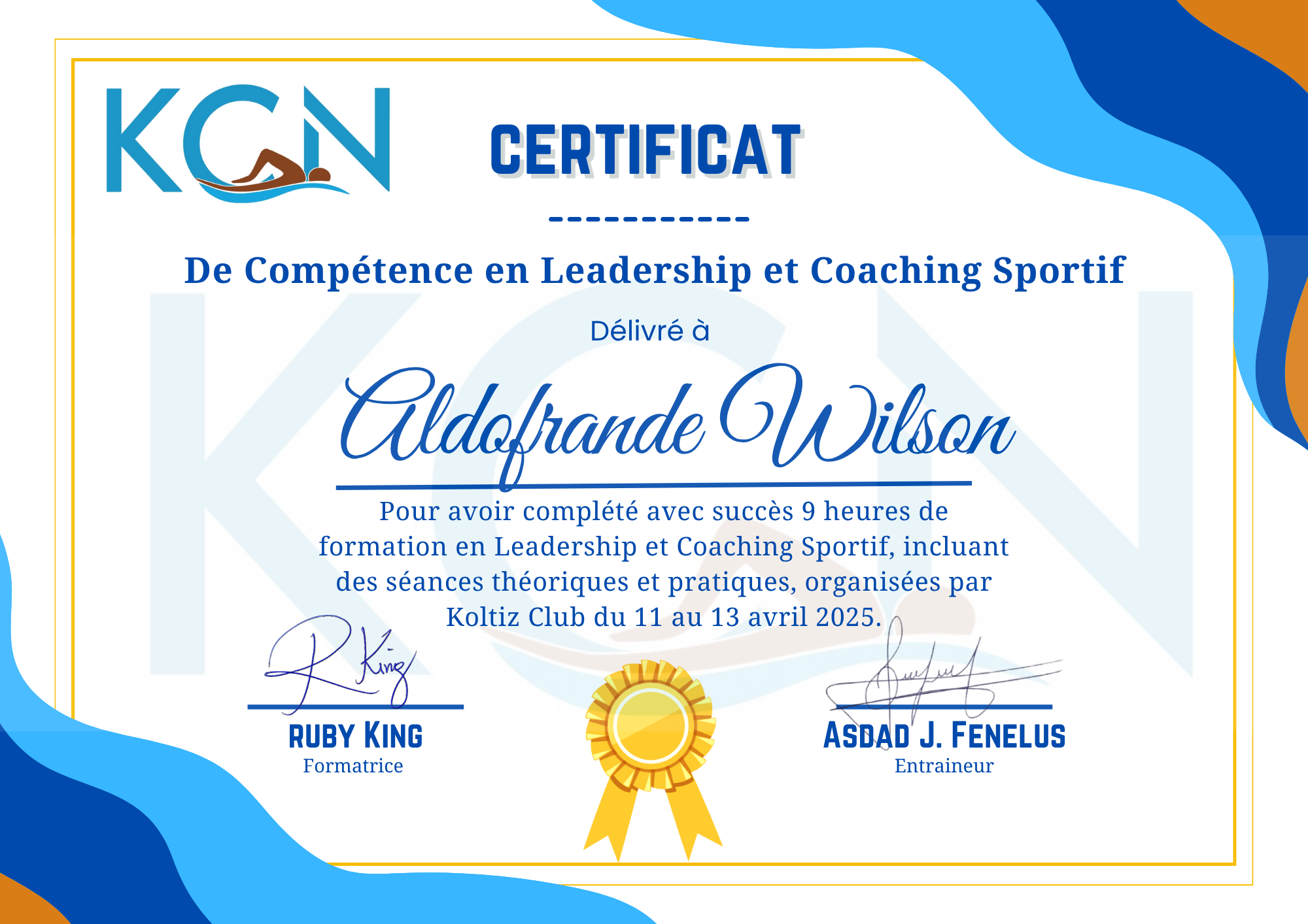 Coach — Certification KOLTIZ 2025