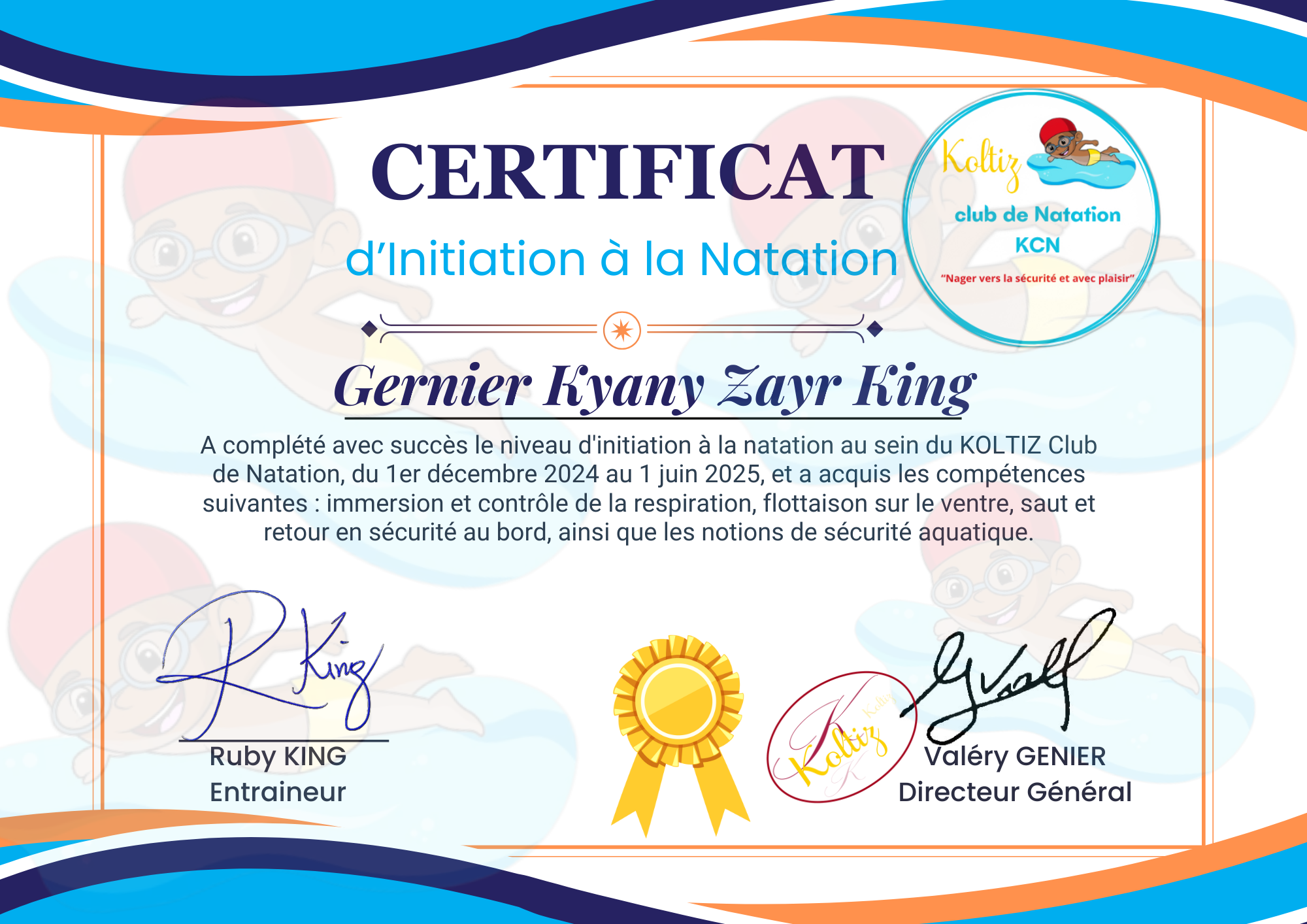 Certificat d’initiation à la natation (5)