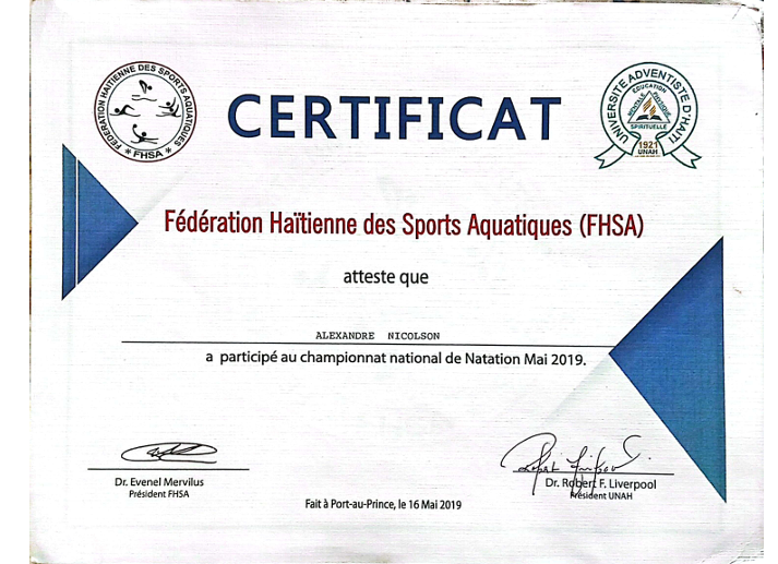 Nicolson — Championnat