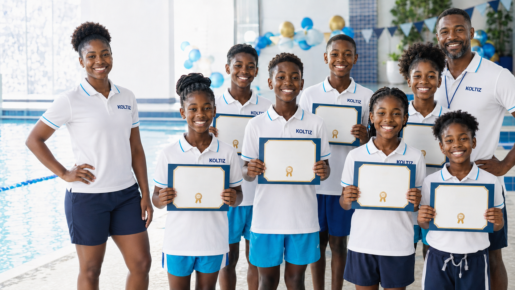 Élèves et coachs KOLTIZ célébrant leurs certificats
